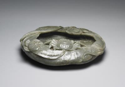 图片[2]-Jade water pot carved with a crab on a lotus leaf, Qing dynasty (1644-1911)-China Archive